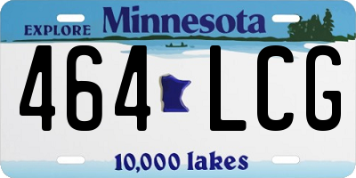 MN license plate 464LCG