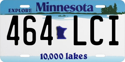 MN license plate 464LCI