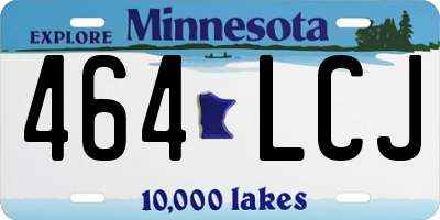MN license plate 464LCJ