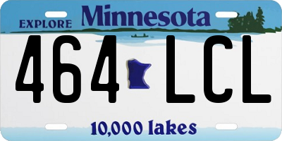 MN license plate 464LCL