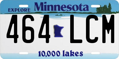 MN license plate 464LCM