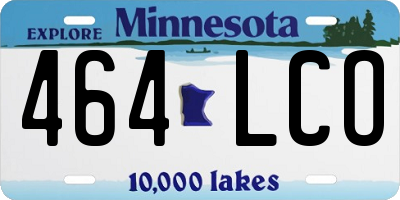 MN license plate 464LCO