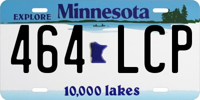 MN license plate 464LCP