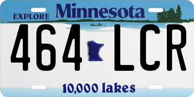 MN license plate 464LCR
