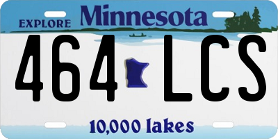MN license plate 464LCS