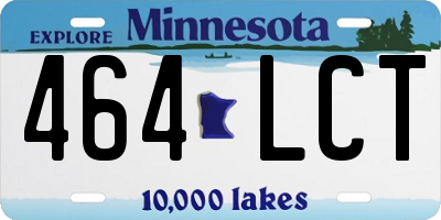 MN license plate 464LCT