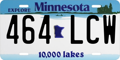 MN license plate 464LCW