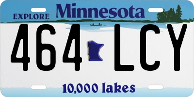 MN license plate 464LCY