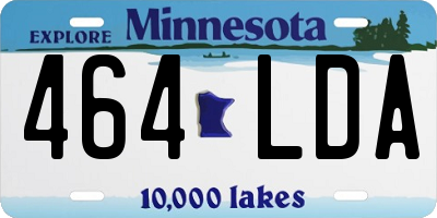 MN license plate 464LDA