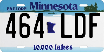 MN license plate 464LDF