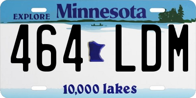 MN license plate 464LDM