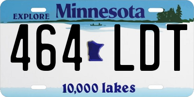 MN license plate 464LDT