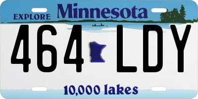 MN license plate 464LDY