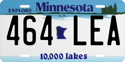 MN license plate 464LEA