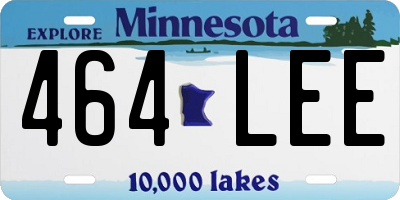 MN license plate 464LEE