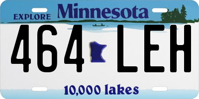 MN license plate 464LEH