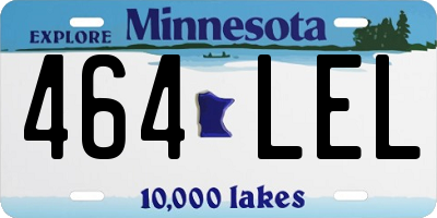 MN license plate 464LEL