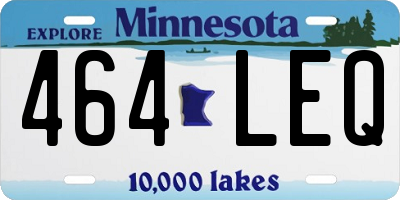 MN license plate 464LEQ
