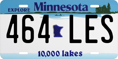 MN license plate 464LES