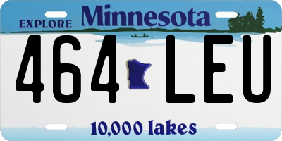 MN license plate 464LEU