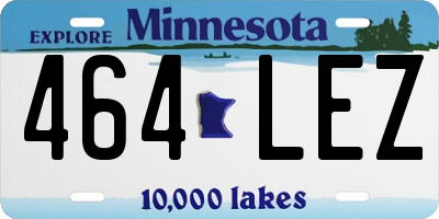 MN license plate 464LEZ