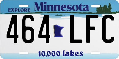 MN license plate 464LFC