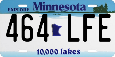 MN license plate 464LFE