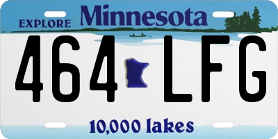 MN license plate 464LFG