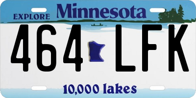 MN license plate 464LFK