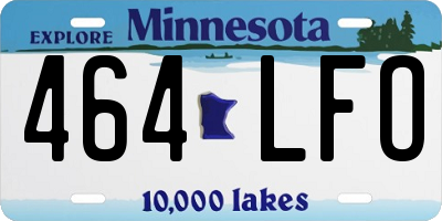 MN license plate 464LFO