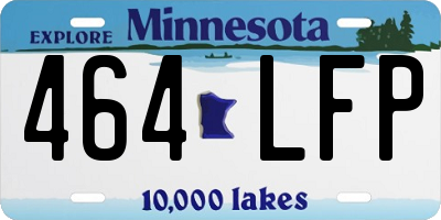 MN license plate 464LFP