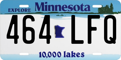 MN license plate 464LFQ
