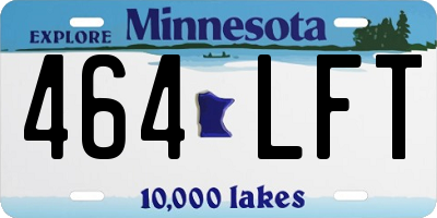 MN license plate 464LFT