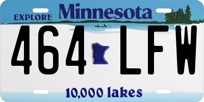 MN license plate 464LFW