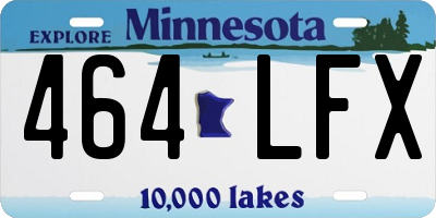 MN license plate 464LFX
