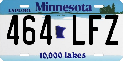 MN license plate 464LFZ
