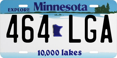 MN license plate 464LGA