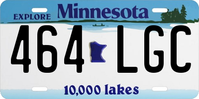 MN license plate 464LGC