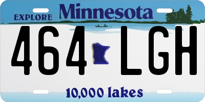 MN license plate 464LGH