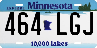 MN license plate 464LGJ
