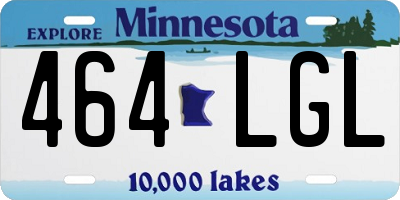MN license plate 464LGL