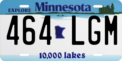 MN license plate 464LGM