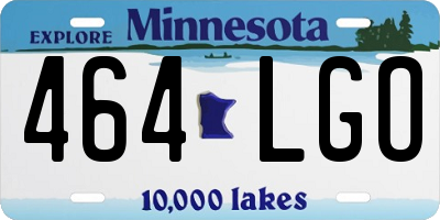 MN license plate 464LGO
