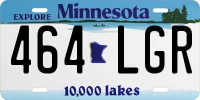 MN license plate 464LGR