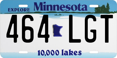 MN license plate 464LGT