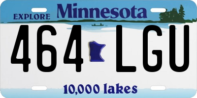 MN license plate 464LGU