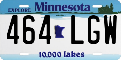 MN license plate 464LGW