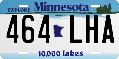 MN license plate 464LHA