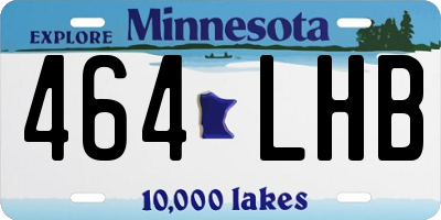 MN license plate 464LHB