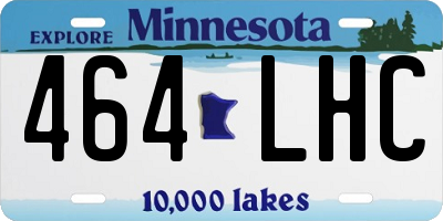 MN license plate 464LHC